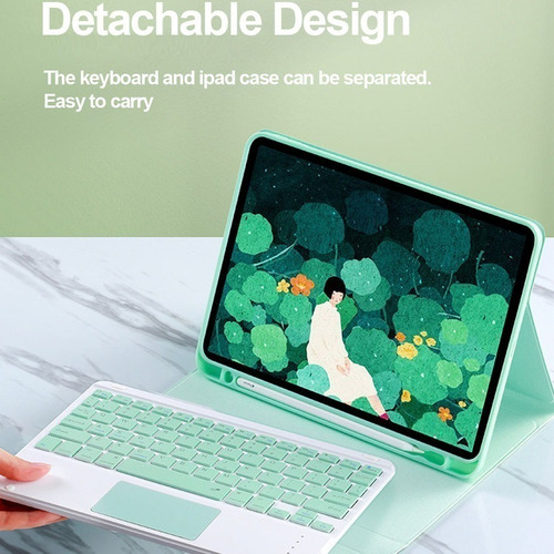S Funda For iPad Air 4 10.9 A2325 A2316 Teclado Con Mouse Ñ