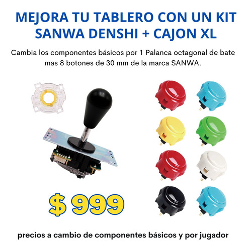 Control Arcade Doble Usb Pc Mac Fightcade Steam Online