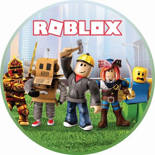 PAINEL ROBLOX REDONDO 1,3 a 1,5m EM TECIDO