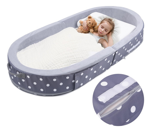 Cama De Piso Portátil Para Niños Pequeños Mooedcoe Con Lados