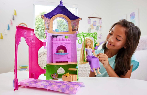 Disney Princess Rapunzel Tower Doll Playset Con Muñeca De Mo