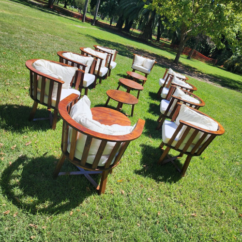 Alquiler Sillones Madera Gervasoni Rusticos Gazebos Y Puff