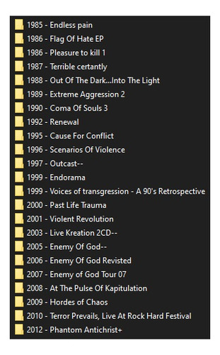 Kreator - Discografia Coleccion Exitos Best Live Memoria (Usado)