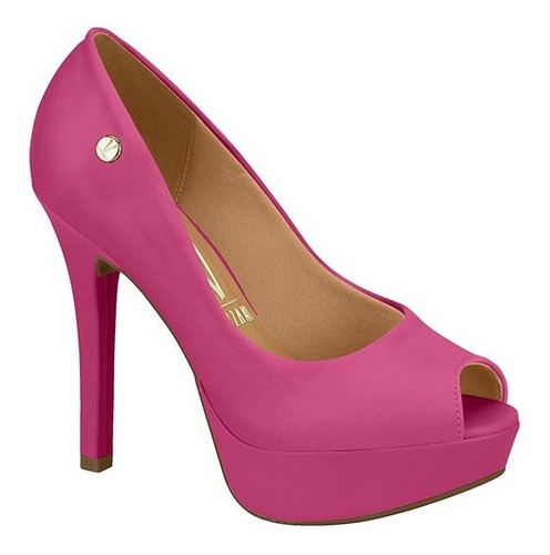 Sapato Scarpin Peep Toe Meia Pata Salto Alto Fino  Vizzano