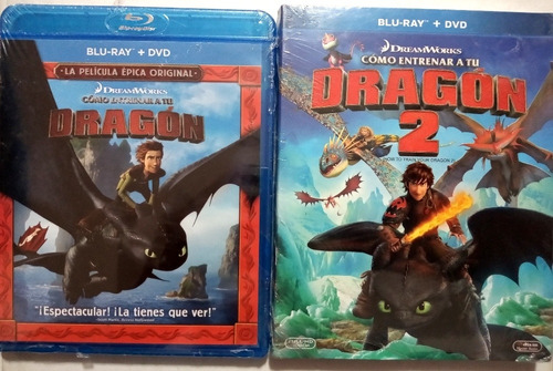 Cómo Entrenar A Tu Dragón 1 Y 2 Blu Ray + Dvds Nuevos