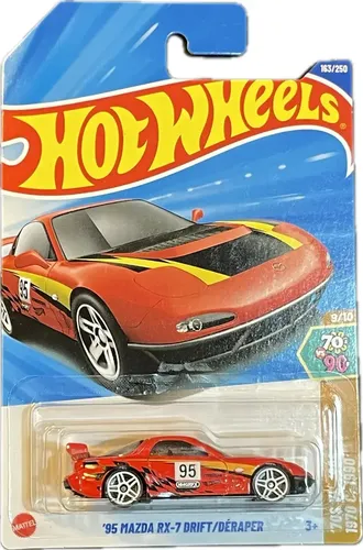 Hot Wheels Carro Mazda RX-7 Drift 95 Vermelho para Colecionar