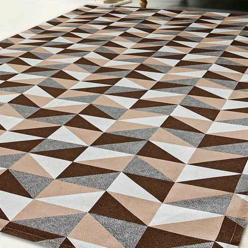 Tapete Sala Quarto Grande 300x200 Algodão Antiderrapante Comprimento 3 M Cor Caramelo Desenho Do Tecido Geométrico Largura 2 Cm