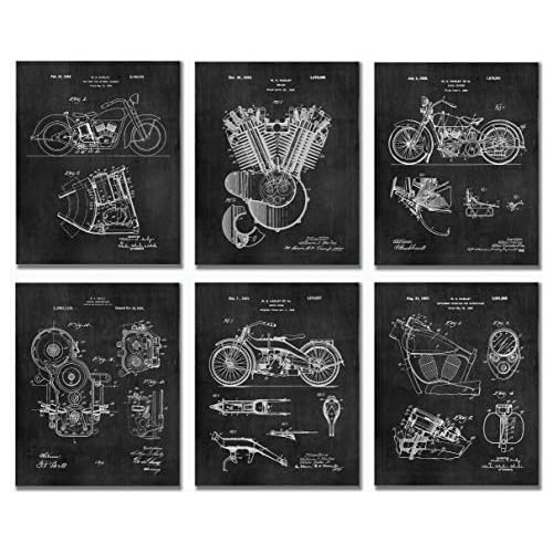 Impresiones De Arte De Patentes De Motocicletas, Juego ...