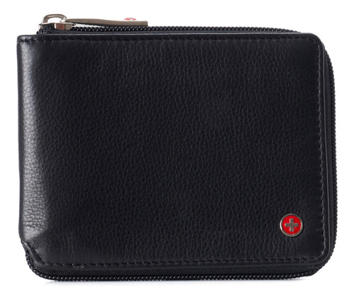 Alpine Swiss Logan - Cartera Plegable Con Cremallera Para H.