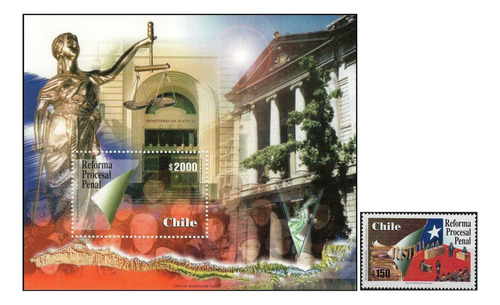 Reforma Procesal Penal - Chile 2000 - Sello + Block Mint 