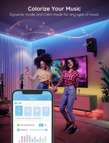 Tiras De Luces Led Rgb Con App Movil 30 Metros Bluetooth