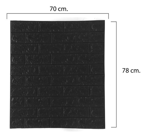 Revestimiento Adhesivo Para Pared 70 X 77 Negro