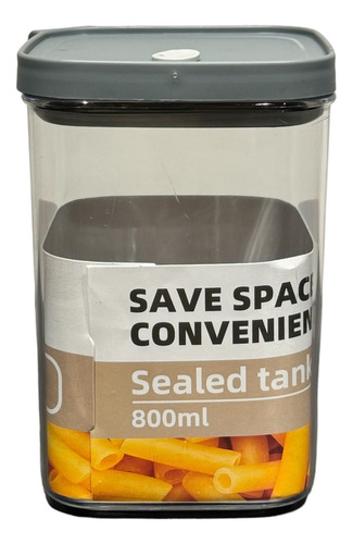 Frasco Organizador 800ml Color Gris