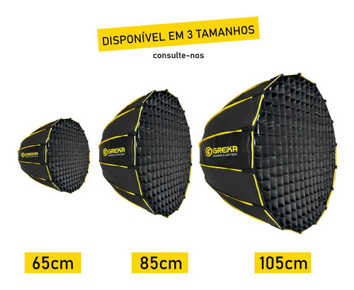 Softbox Beauty Dish 105cm Com Colmeia Greika Bowens + Bolsa
