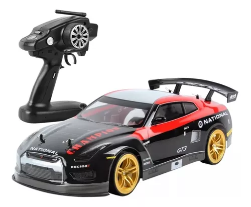 Carrinho De Controle Remoto Nissan Gtr Escala 1:10 Drift