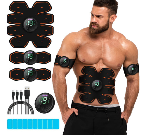 Estimulador De Abs Recargable Por Usb Para Entrenamiento De