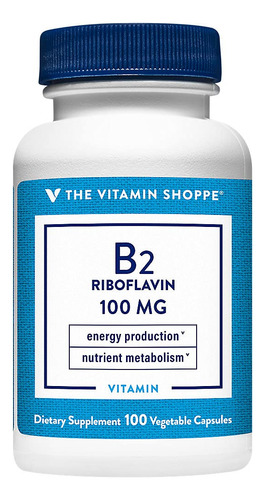 Vitamina B2 100mg The Vitamin Shoppe 100 Cápsulas