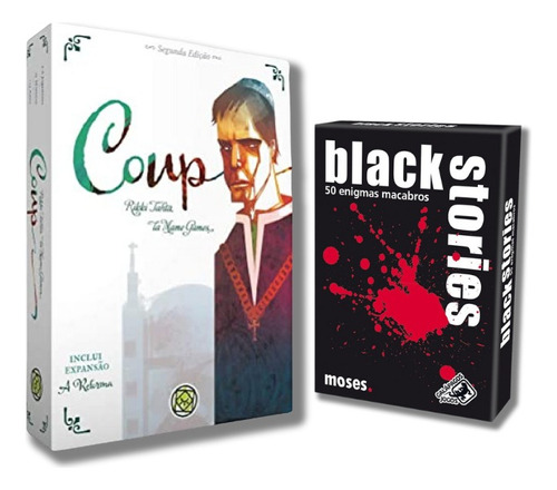 Kit Jogo Coup 2ªedição Inclui Expansão + Black Stories