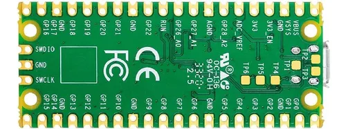 Tablero Raspberry Pi Pico, Chip Rp2040, Doble Núcleo Arm Cortex M0+ (no Inalámbrico, Sin Cabeceras)