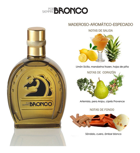Imagen 2 de 2 de Perfume Hombre Por Siempre Bronco Banda Norteña 70ml Fuller