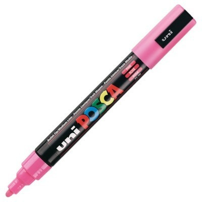 2x Caneta Posca Uni Ball Rosa Pc-5m