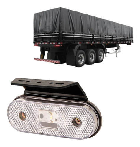 Lanterna Lateral Led Com Suporte Caminhao Carreta Facchini 