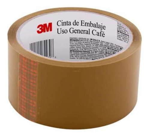 Imagen 2 de 6 de Cinta De Embalaje 3m Scotch. 48mm X 40yds. Transparente/cafe