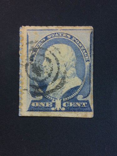 Timbre Eua Estampilla Franklin 1¢ 1877 Ex