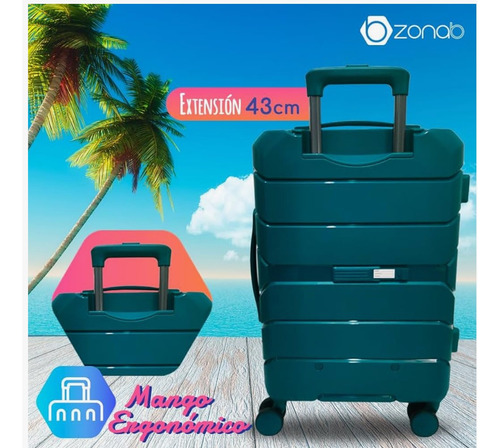 Maleta Polipropileno 20 Carry On + Neceser Verde Verde