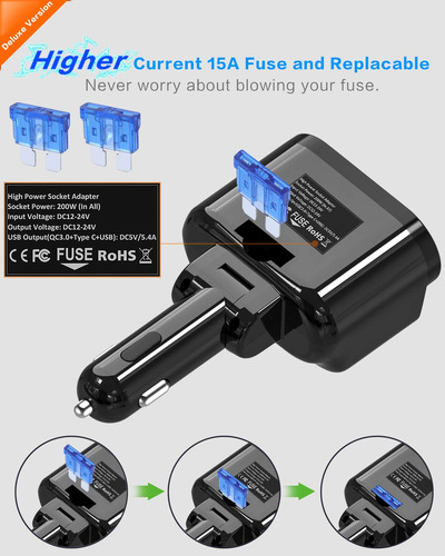 Adaptador De Alimentação Splitter Para Isqueiro Superone 200