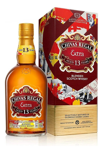 Whisky Chivas Regal Extra 13 Años Botella En Estuche 750ml