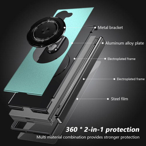Para Samsung Zfold7 Funda Con Soporte Magnético Funda De Membrana Para Teléfono