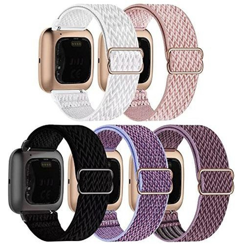 Uhkz 5 Pack Bands Compatible Con Fitbit Versa/versa Jb1wc