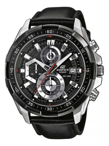 Reloj Casio Edifice Efr-539l-1av Correa Cuero - 100%