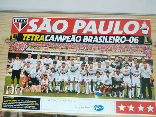 Revista Pôster Lance São Paulo Fc Tetracampeão Brasileiro