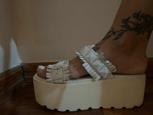 Plataforma, Sandalias, Zapatos, Blancas Ricky Sarkany