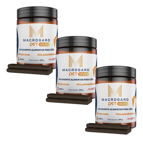 Combo 3un Macrogard Pet Sticks 210g Avert