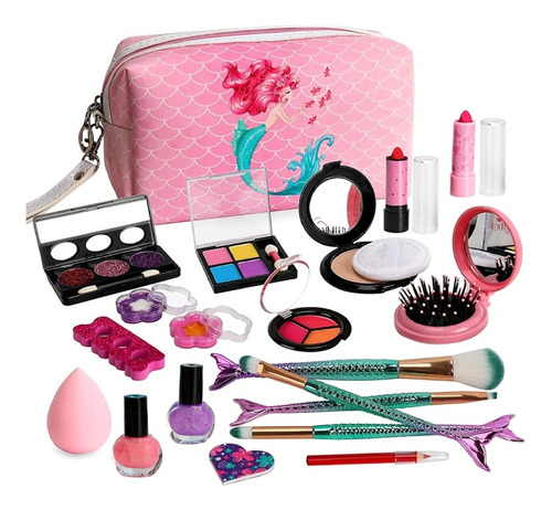 Kit De Maquillaje Para Niñas Make It Real Temática Sirena.