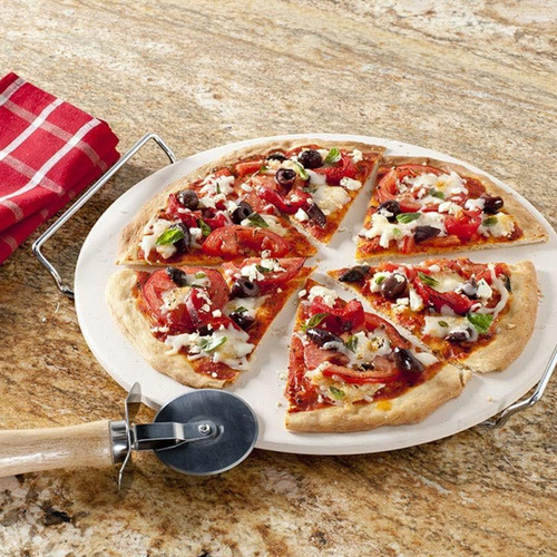 Rueda Corta Pizza Acero Inox Y Mango De Madera Gastronómico Color Plateado