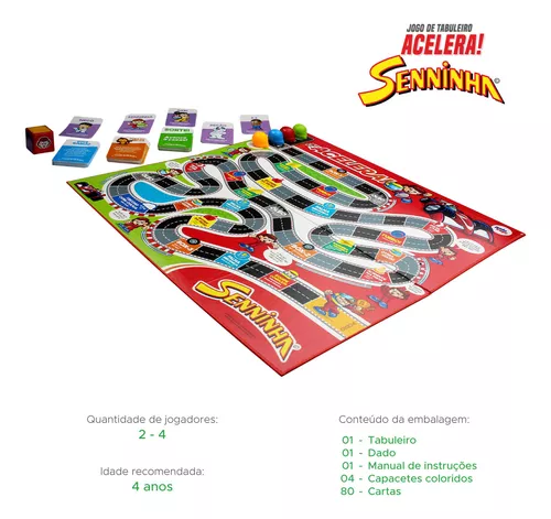 Jogo de Tabuleiro Acelera Senninha - sennashop