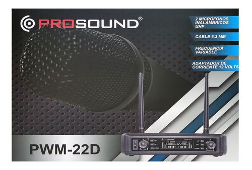 Prosound® Pwm-22d Sistema Inalámbrico Doble De Microfono