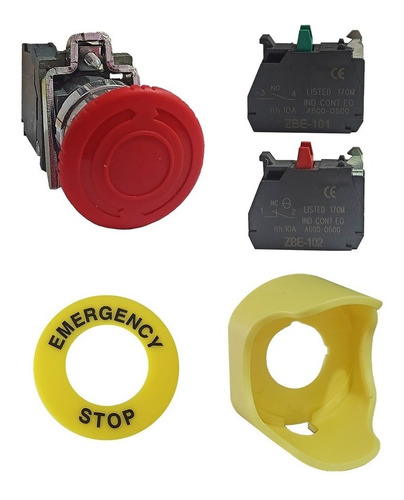 Boton Paro Emergencia Giro Na Nc Protector C Y Anillo C 22mm