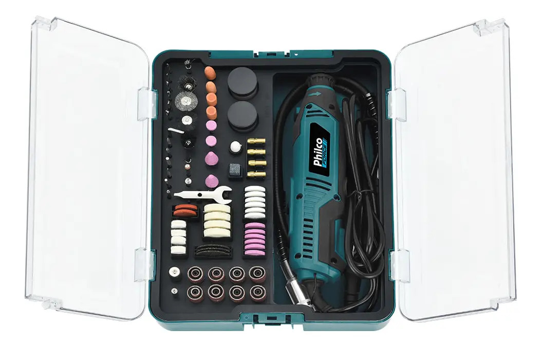Micro Retifica Philco Prt180 120 Acessórios + Eixo Flexível Frequência 50 Potência 180 W