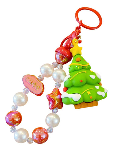 Llavero Navideño Con Cuentas, Pulsera Para Niñas, Niños,
