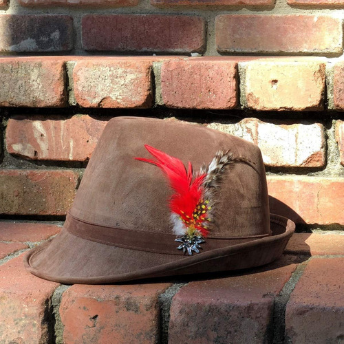 Sombrero Alemán Fedora | Oktoberfesthaus | Faux Leather, Pin