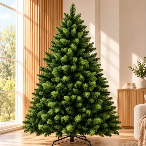 Árvore Natal 2.10m 1450 Galhos Pinheiro Luxo Cheia Realista Verde