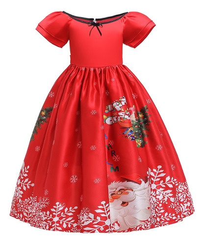 Vestido Largo De Princesa Navideña Q Para Niñas De Año Nuevo