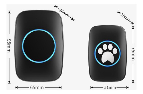 Timbre Para Perro Con Botón Táctil Con 60 Melodías,