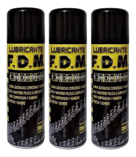 Pack X12 Lubricantes Para Cadenas Aerosol Fdm 230ml