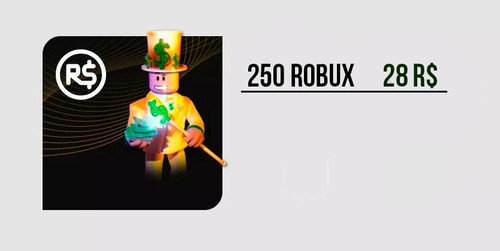 250 Robux Roblox Moeda Virtual Mercado Livre - quanto custa um robux roblox